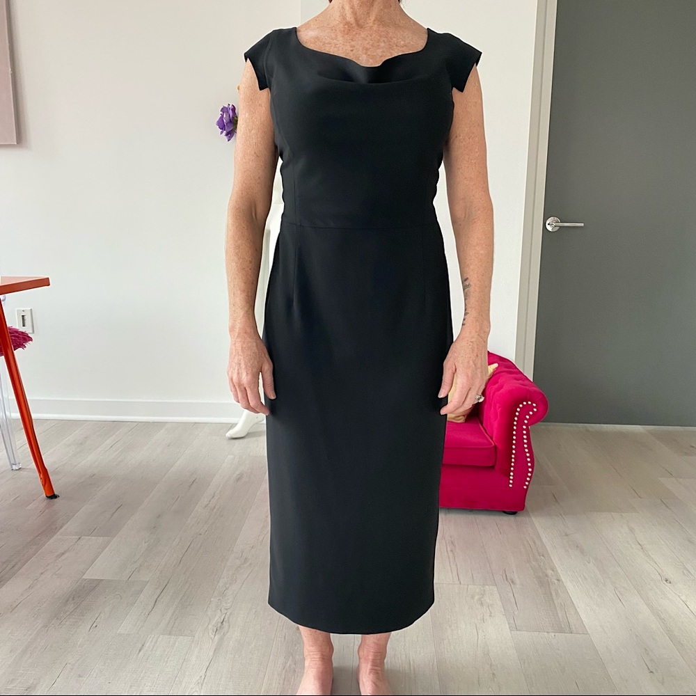 ❤️ NEW Tommy Hilfiger Mini Scoop Neck Cap Sleeve Little Black Midi Dress